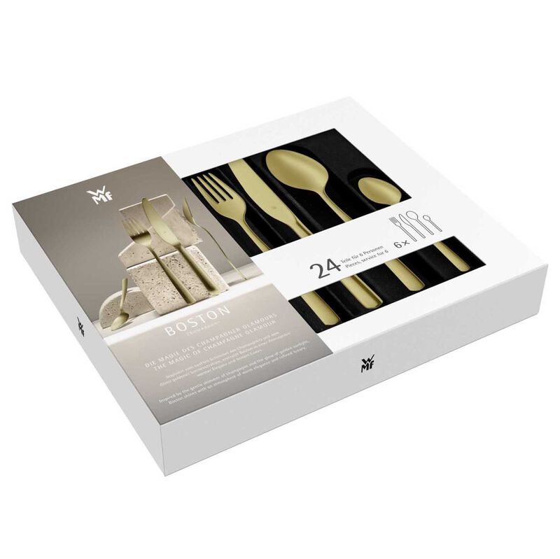 WMF Boston Champagne Gold 24 Piece Cutlery Set image number 1